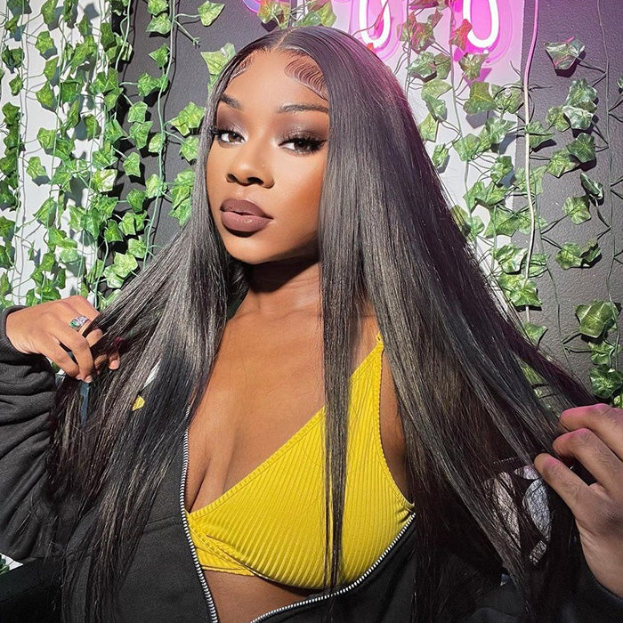 Undetectable Invisible Lace 13x4 Frontal Straight Wig丨Real HD Lace