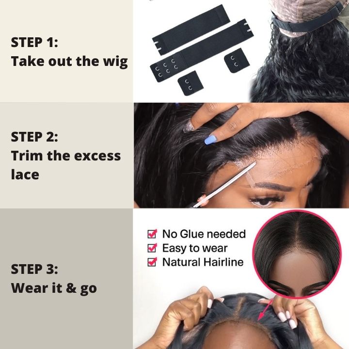 Glueless Wig Body Wave Transparent 13*4 Lace Frontal Wigs Natural Black - Doaburu Hair