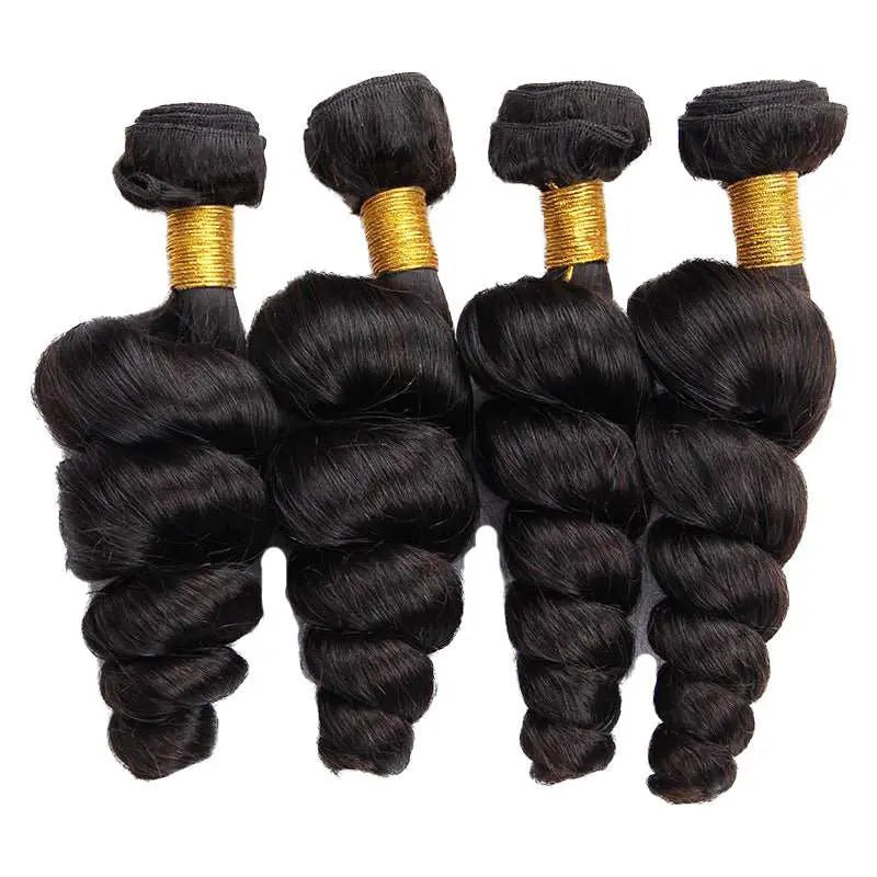 10A Grade 4 Bundles Loose Wave Natural Black Brazilian Virgin Hair - Doaburu Hair