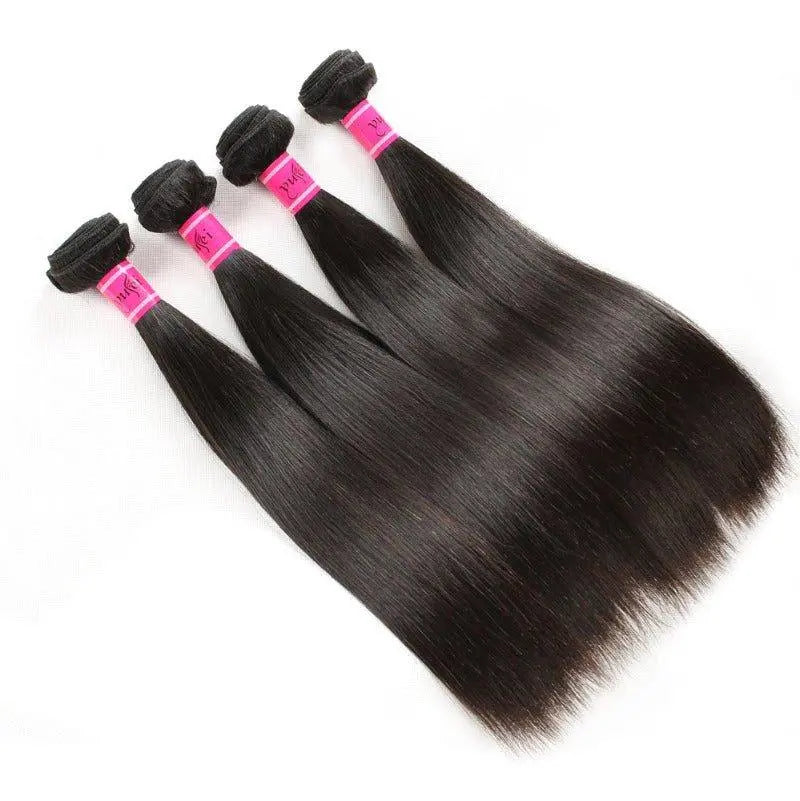 10A Grade 4 Bundles Straight Natural Black Brazilian Virgin Hair - Doaburu Hair