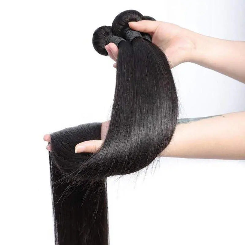 10A Grade 4 Bundles Straight Natural Black Brazilian Virgin Hair - Doaburu Hair