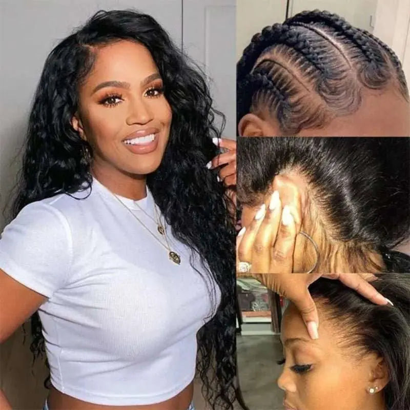 13x4 Transparent Lace Frontal Natural Wave Wigs Brazilian Virgin Human Hair - Doaburu Hair