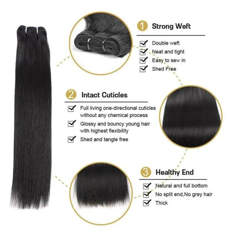 3 Bundles Body Wave Super Full Double Drawn Unprocessed Brazilian Virgin Hair - Doaburu Hair