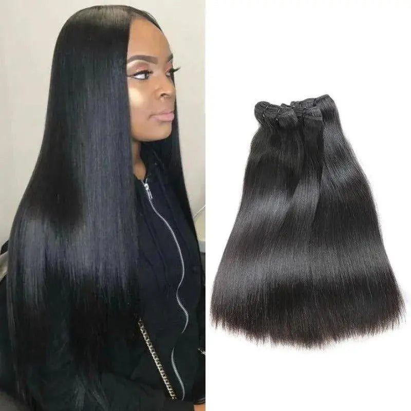 3 Bundles Straight Super Full Double Drawn Unprocessed Brazilian Virgin Hair - Doaburu Hair