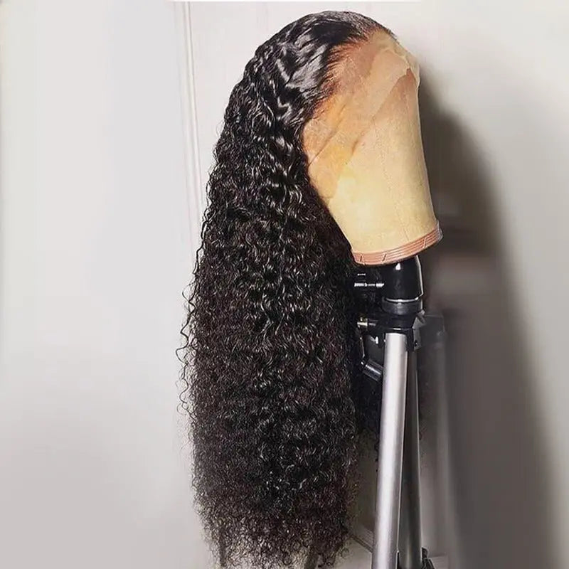 360 Lace Frontal Wig Kinky Curly Virgin Hair Natural Black Pre-Plucked - Doaburu Hair