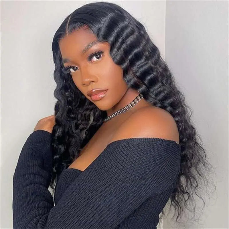 4x4 Transparent Lace Closure Loose Deep Wigs Brazilian Virgin Human Hair - Doaburu Hair