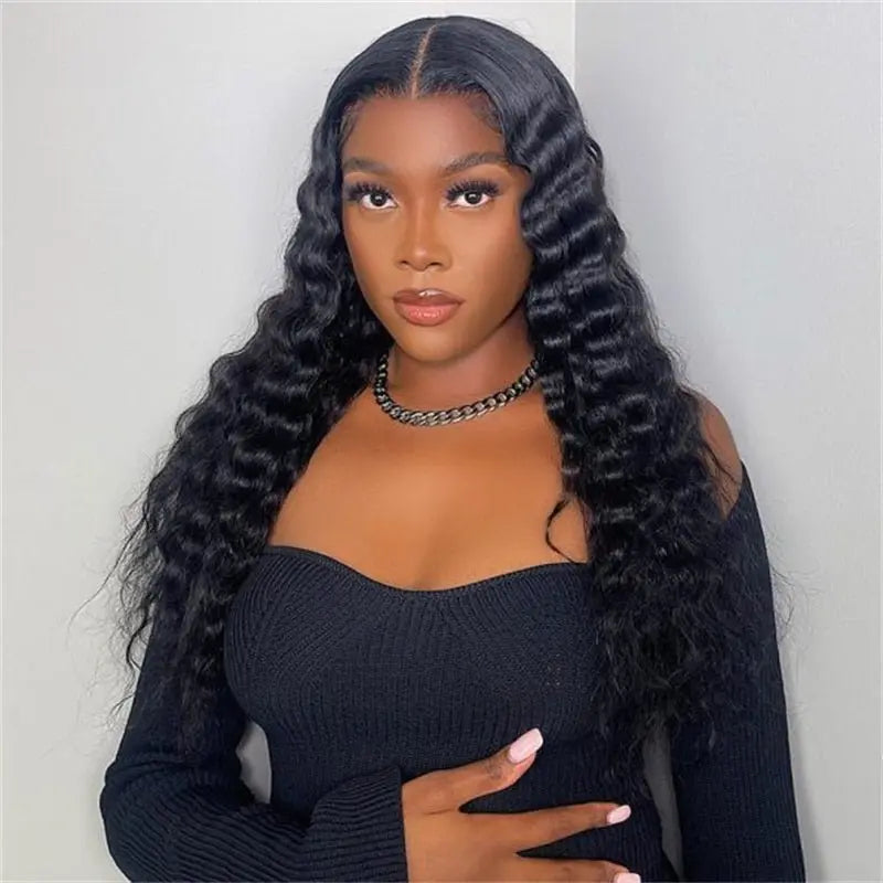 4x4 Transparent Lace Closure Loose Deep Wigs Brazilian Virgin Human Hair - Doaburu Hair