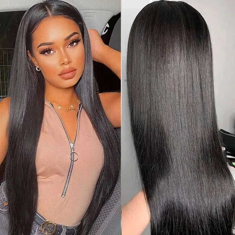 4x4 Transparent Lace Closure Straight Wigs Virgin Human Hair - Doaburu Hair
