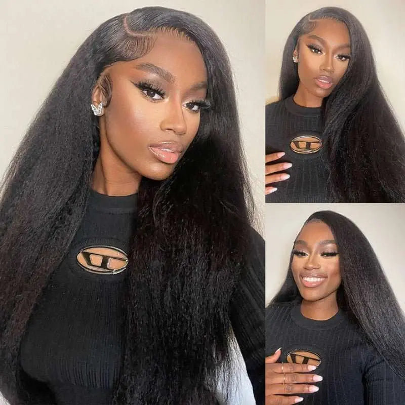 4x4 Yaki Straight Undetectable Invisible Lace Closure Wig--Real HD Lace - Doaburu Hair