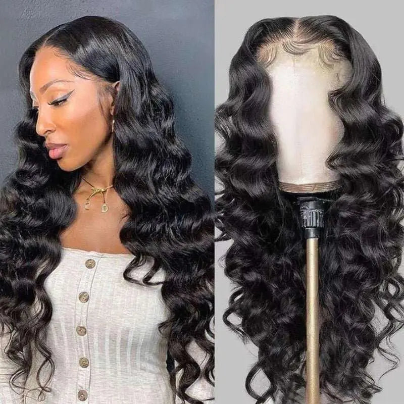 5x5 Lace Closure Transparent Lace Loose Wave Wigs Brazilian Virgin Hair - Doaburu Hair