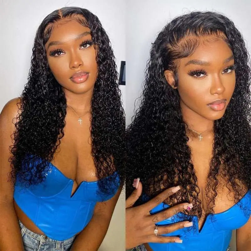 5x5 Lace Closure Transparent Lace Water Wave Wigs Virgin Human Hair - Doaburu Hair