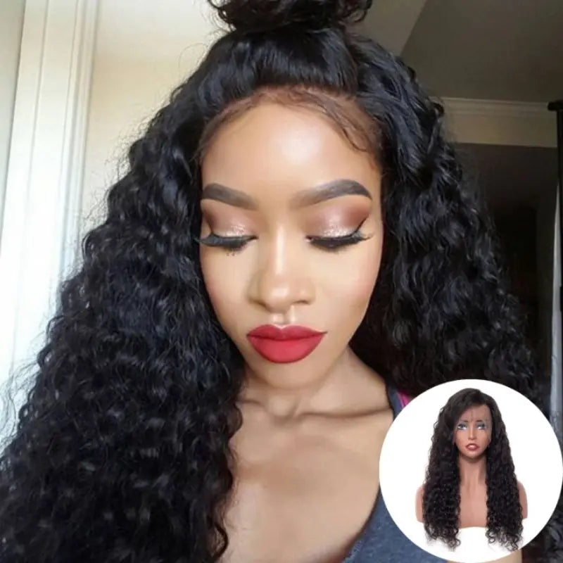 5x5 Lace Closure Transparent Lace Water Wave Wigs Virgin Human Hair - Doaburu Hair
