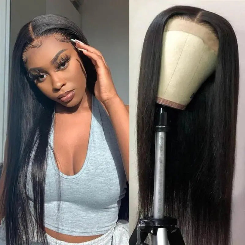 5x5 Transparent Lace Closure Straight Wigs Brazilian Virgin Hair - Doaburu Hair