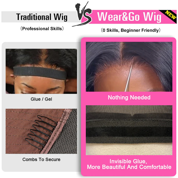 Glueless Wear & Go Wigs - Upgrade 4x6 HD Lace Closure Wigs Water Wave - Doaburu Hair