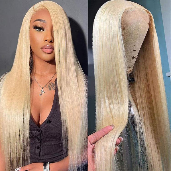 Blond Hair 13x6 HD Lace Front Wig Straight Hair Human Hair Wigs - Doaburu Hair