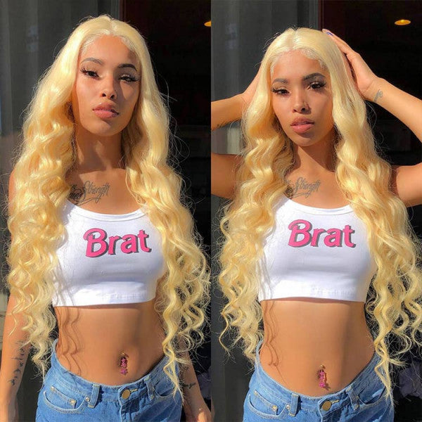 Blonde Color Body Wave 5×5 HD Lace Closure Wigs Human Hair - Doaburu Hair