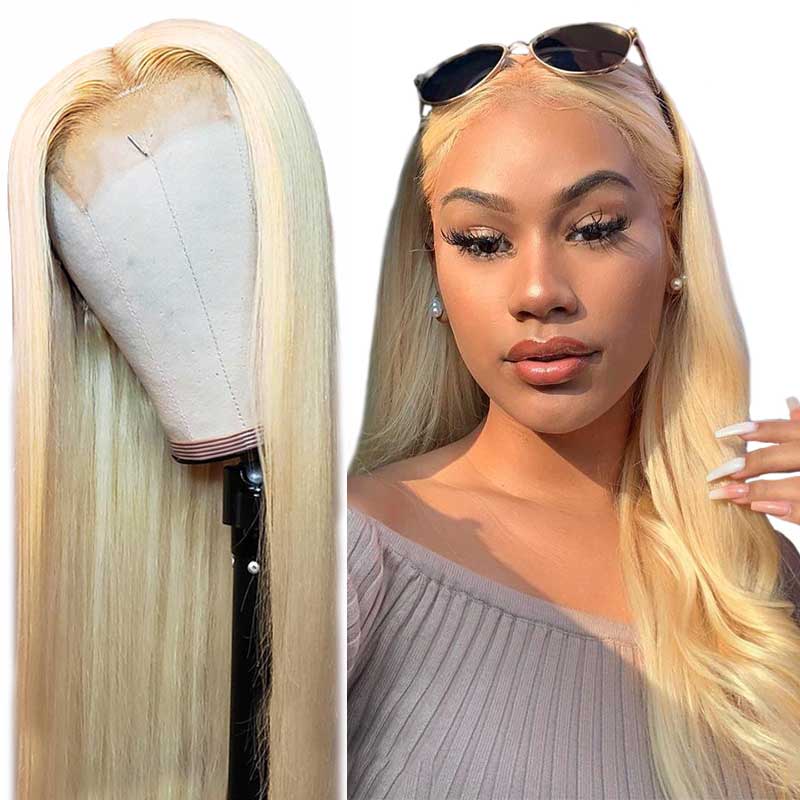 Princess 613 Blonde Color Straight Hair 13*4 Lace Frontal Wigs - Doaburu Hair