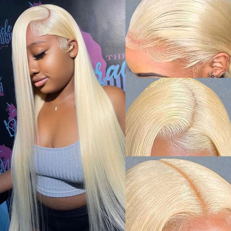 Princess 613 Blonde Color Straight Hair 13*4 Lace Frontal Wigs - Doaburu Hair