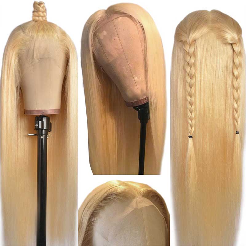 Princess 613 Blonde Color Straight Hair 13*4 Lace Frontal Wigs - Doaburu Hair