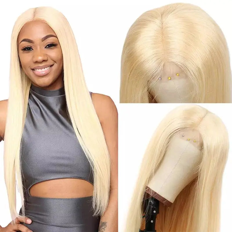 Blonde 613 Color 3 Bundles Straight Virgin Hair With 13*4 Lace Frontal - Doaburu Hair