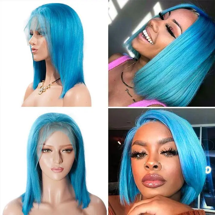 Customized Colorful 13*4 Lace Frontal Straight Bob Wigs - Doaburu Hair