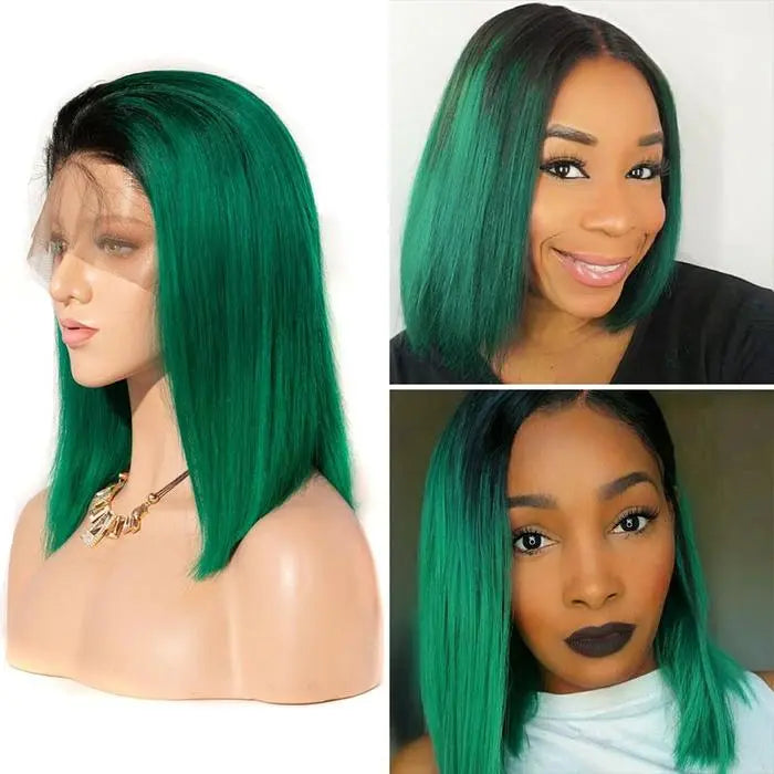 Customized Colorful 13*4 Lace Frontal Straight Bob Wigs - Doaburu Hair