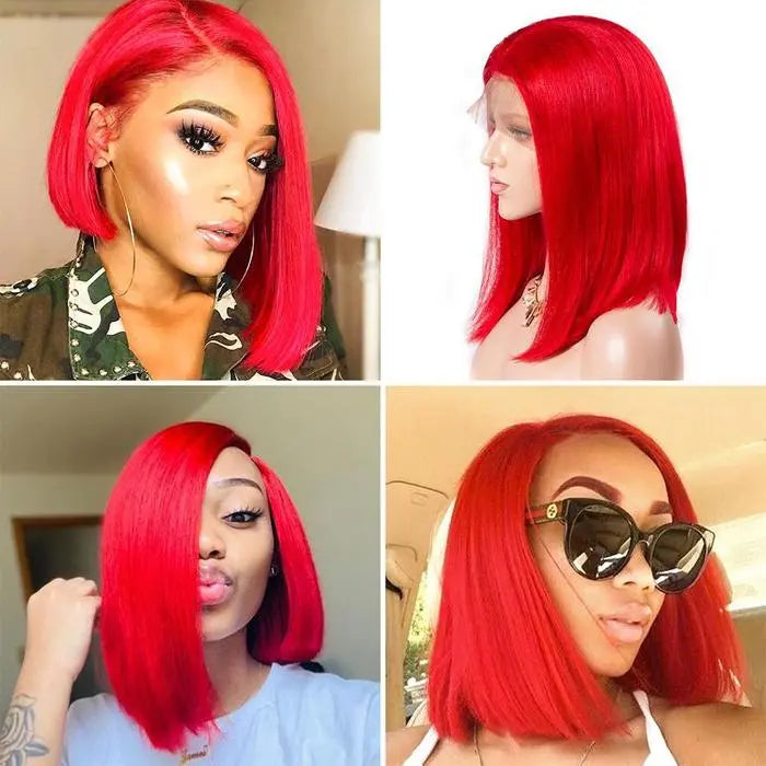 Customized Colorful 13*4 Lace Frontal Straight Bob Wigs - Doaburu Hair