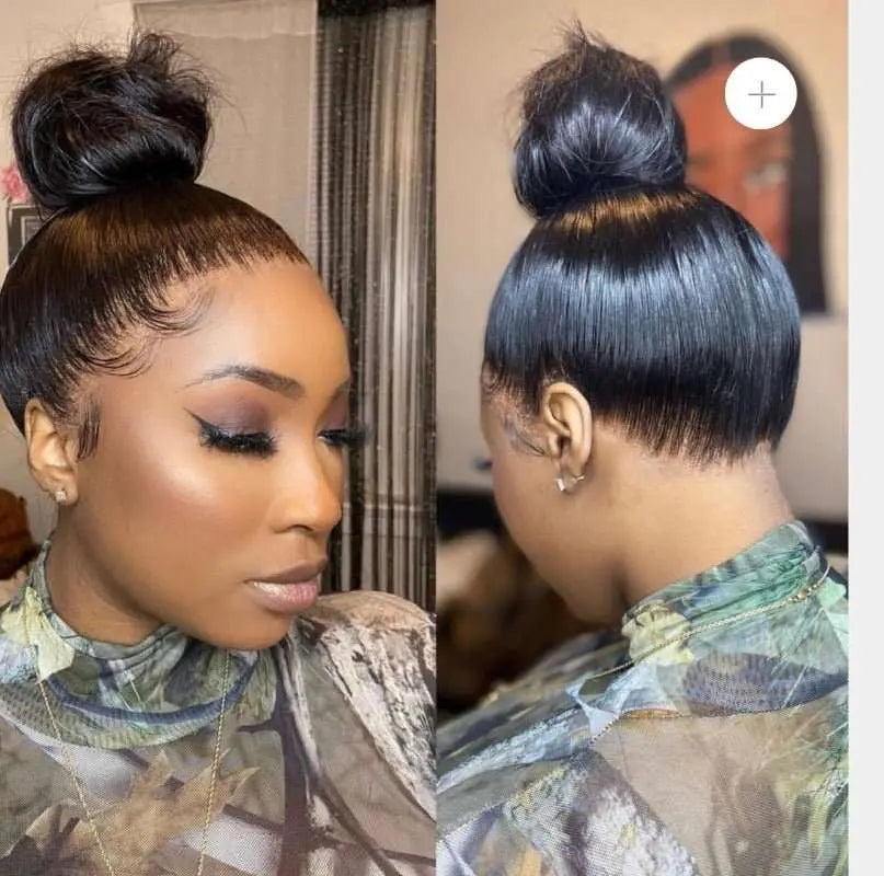 Full Lace Wig Deep Wave Virgin Hair Natural Black Pre-Plucked - Doaburu Hair