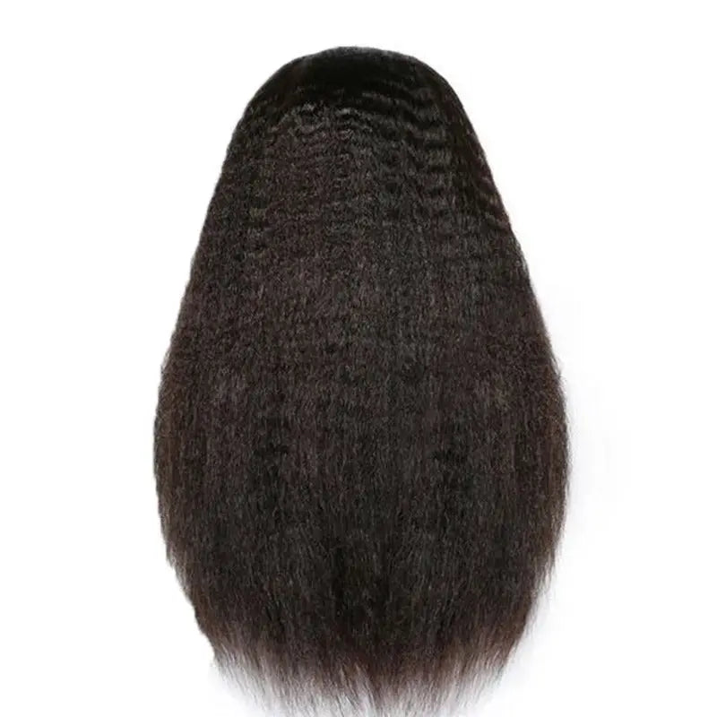 Full Lace Wig Yaki Straight Brazilian Virgin Hair Natural Black Pre-Plucked - Doaburu Hair