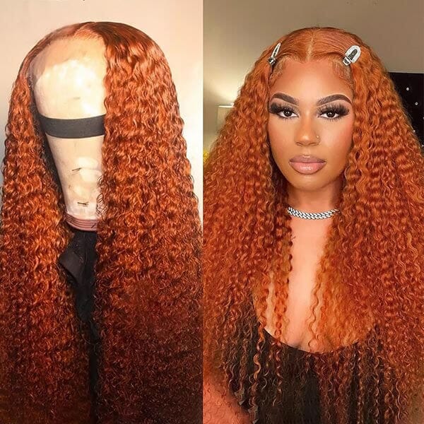 Super Popular 350 Color Curly Wave 4x4 13x4 Lace Frontal Wig - Doaburu Hair