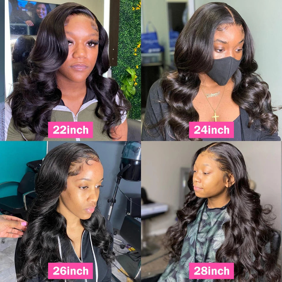 Full Lace Wig Body Wave Virgin Hair Natural Black Pre-Plucked - Doaburu Hair