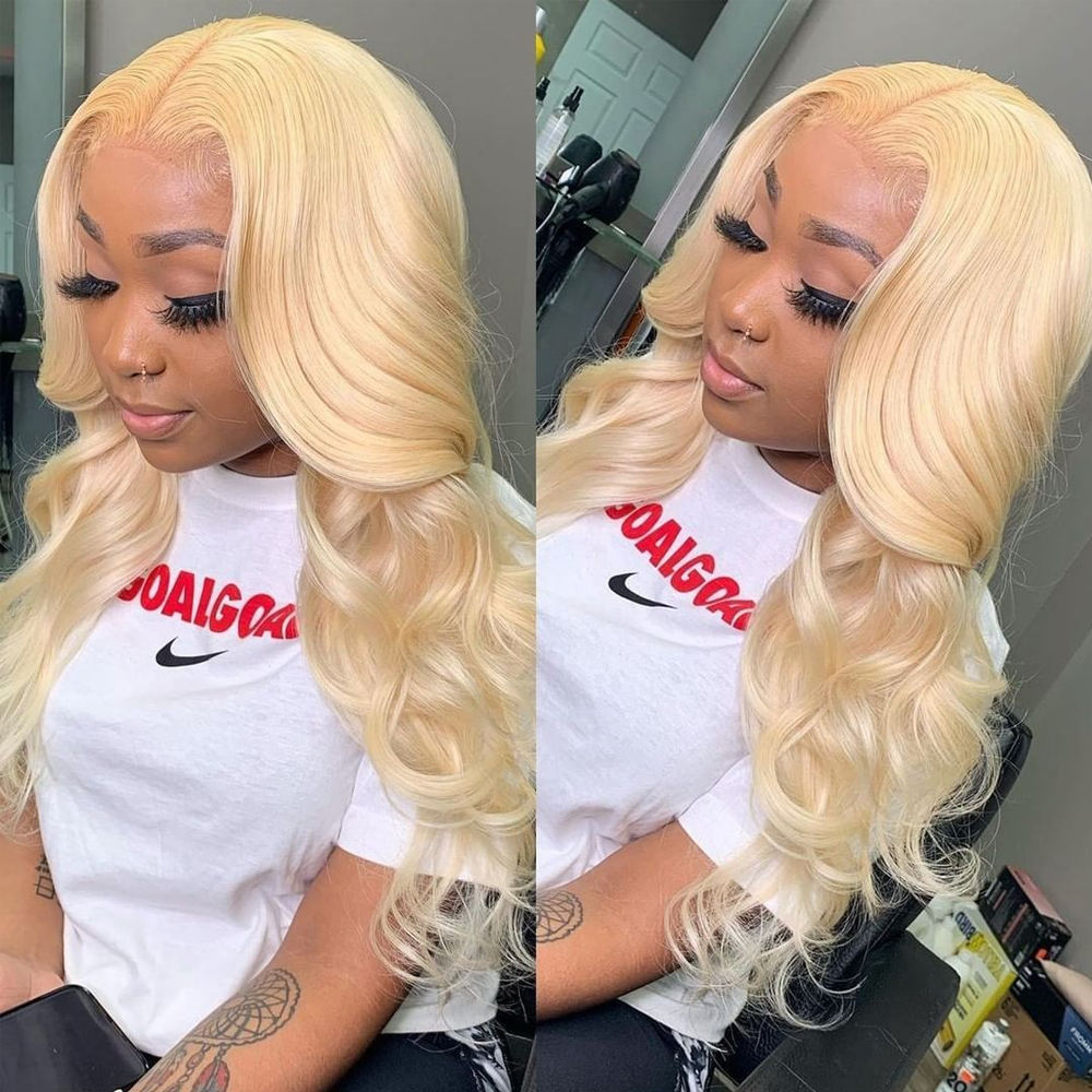 613 Blonde Hair Color Body Wave 13x6 HD Lace Frontal Wigs Human Hair - Doaburu Hair