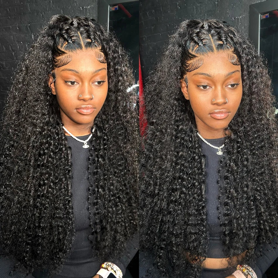 Full Lace Wig Water Wave Brazilian Virgin Hair Natural Black Pre-Plucked - Doaburu Hair