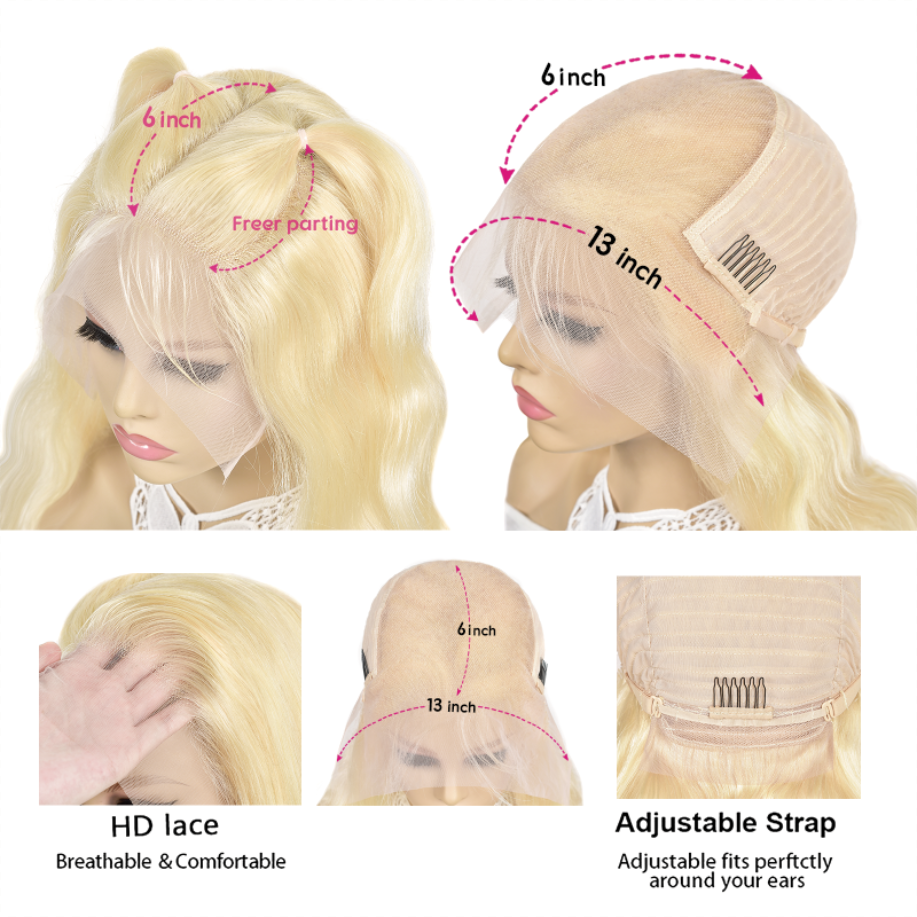 Blond Hair 13x6 HD Lace Front Wig Straight Hair Human Hair Wigs - Doaburu Hair