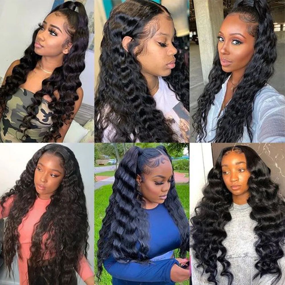 13x4 Transparent Lace Frontal Loose Wave Wigs Virgin Human Hair - Doaburu Hair