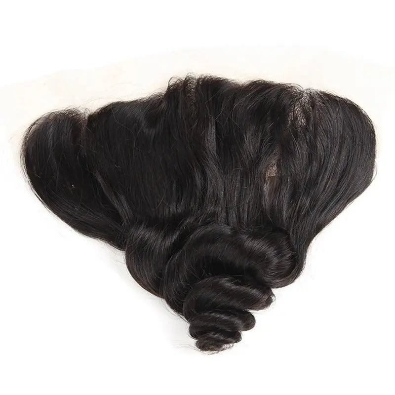 Natural Black 3 Bundles Loose Wave Brazilian Virgin Hair With 13*4 Lace Frontal - Doaburu Hair