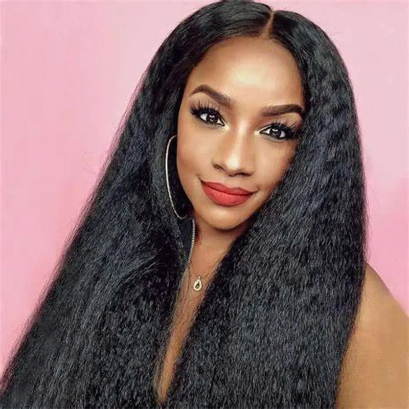 New Yaki Straight 13x4 Lace Frontal Wig Brazilian Virgin Human Hair - Doaburu Hair