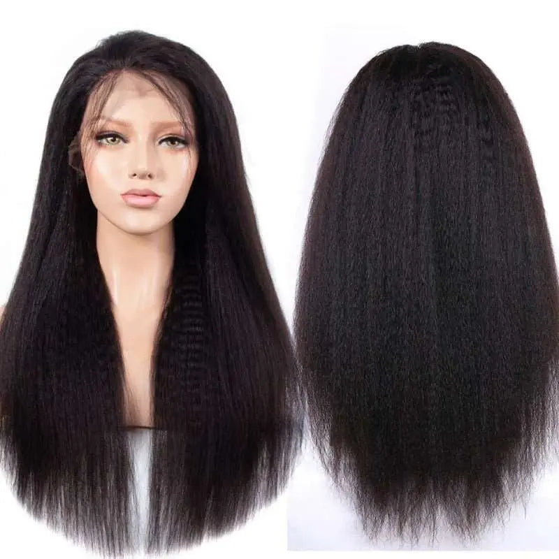 New Yaki Straight 13x4 Lace Frontal Wig Brazilian Virgin Human Hair - Doaburu Hair