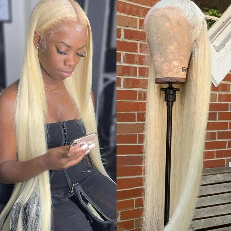 Princess 613 Blonde Color Straight Hair 13*4 Lace Frontal Wigs - Doaburu Hair