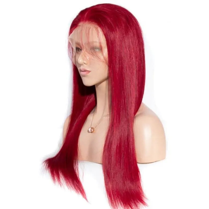 Redwine Color 4x4 13x4 Straight Lace Frontal Wigs - Doaburu Hair
