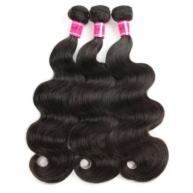 Remy Hair 3 Bundles Body Wave Natural Black Brazilian Virgin Hair - Doaburu Hair