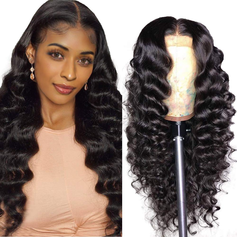 Romantic 13x4 Transparent Lace Frontal Loose Deep Wigs - Doaburu Hair