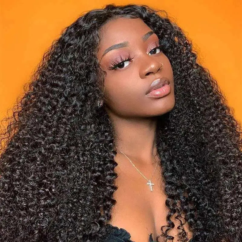 Tangle-Free 13x4 Transparent Lace Frontal Kinky Curly Wigs Virgin Human Hair - Doaburu Hair
