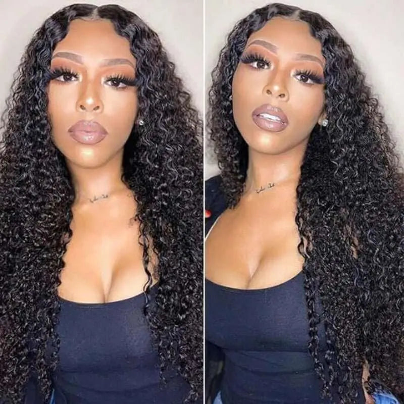 Tangle-Free 13x4 Transparent Lace Frontal Kinky Curly Wigs Virgin Human Hair - Doaburu Hair
