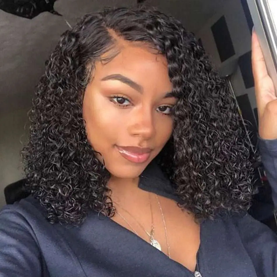 Trendy Short 13*4 Lace Frontal Bob Water Wave Wig - Doaburu Hair