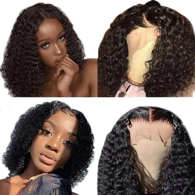 Trendy Short 13*4 Lace Frontal Bob Water Wave Wig - Doaburu Hair