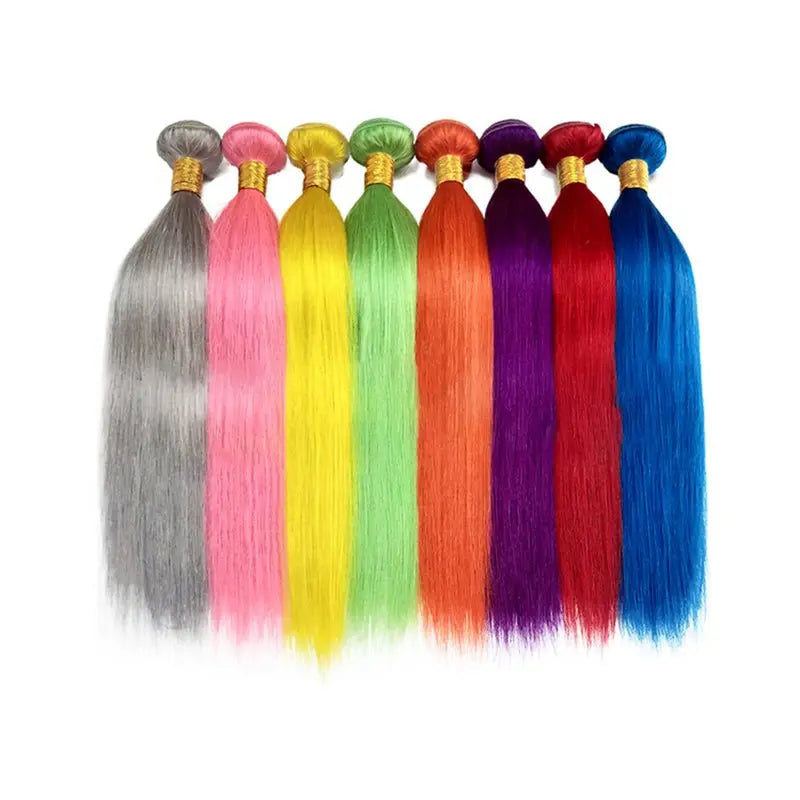 3 Bundle Pure Colorful Straight Brazilian Virgin Hair Bundles - Doaburu Hair