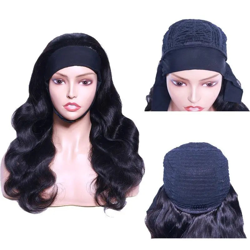 Glueless Headband Deep Wave Wig For Black Woman 150%Density - Doaburu Hair