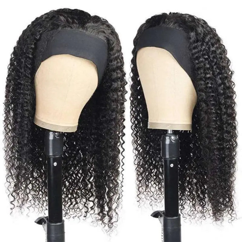 Glueless Headband Kinky Curly Wig For Black Woman 150%Density - Doaburu Hair