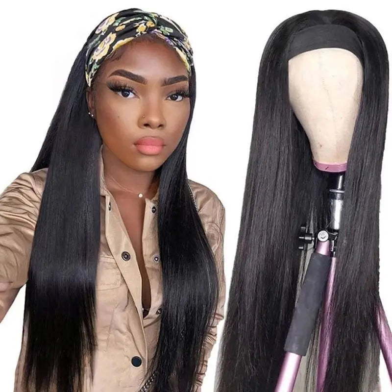 Glueless Headband Straight Wig For Black Woman 150%Density - Doaburu Hair